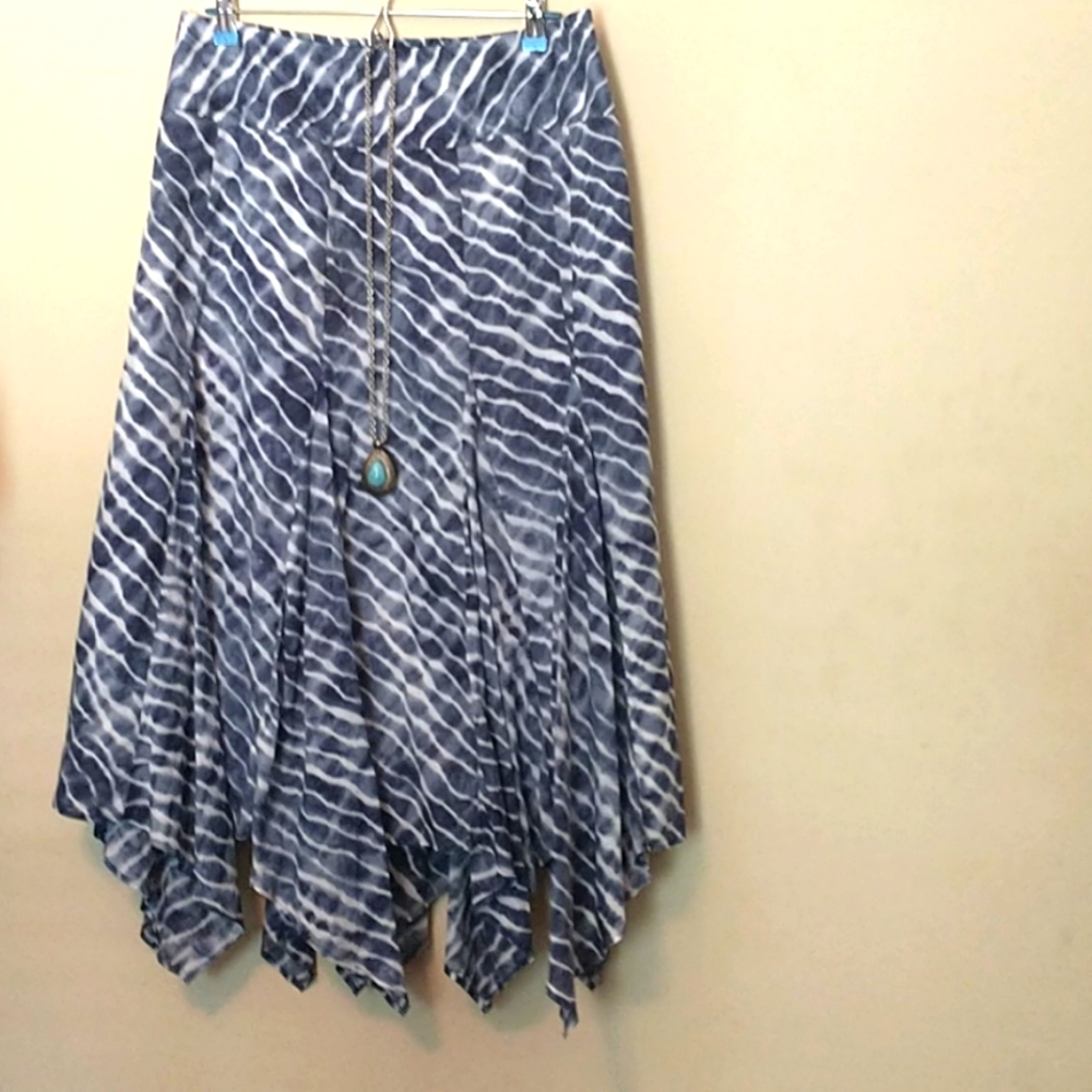 chico's tie dye boho skirt